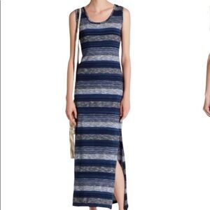 Max STUDIO Sleeveless Striped Maxi Dress Size Small in Blue Multi Stripe